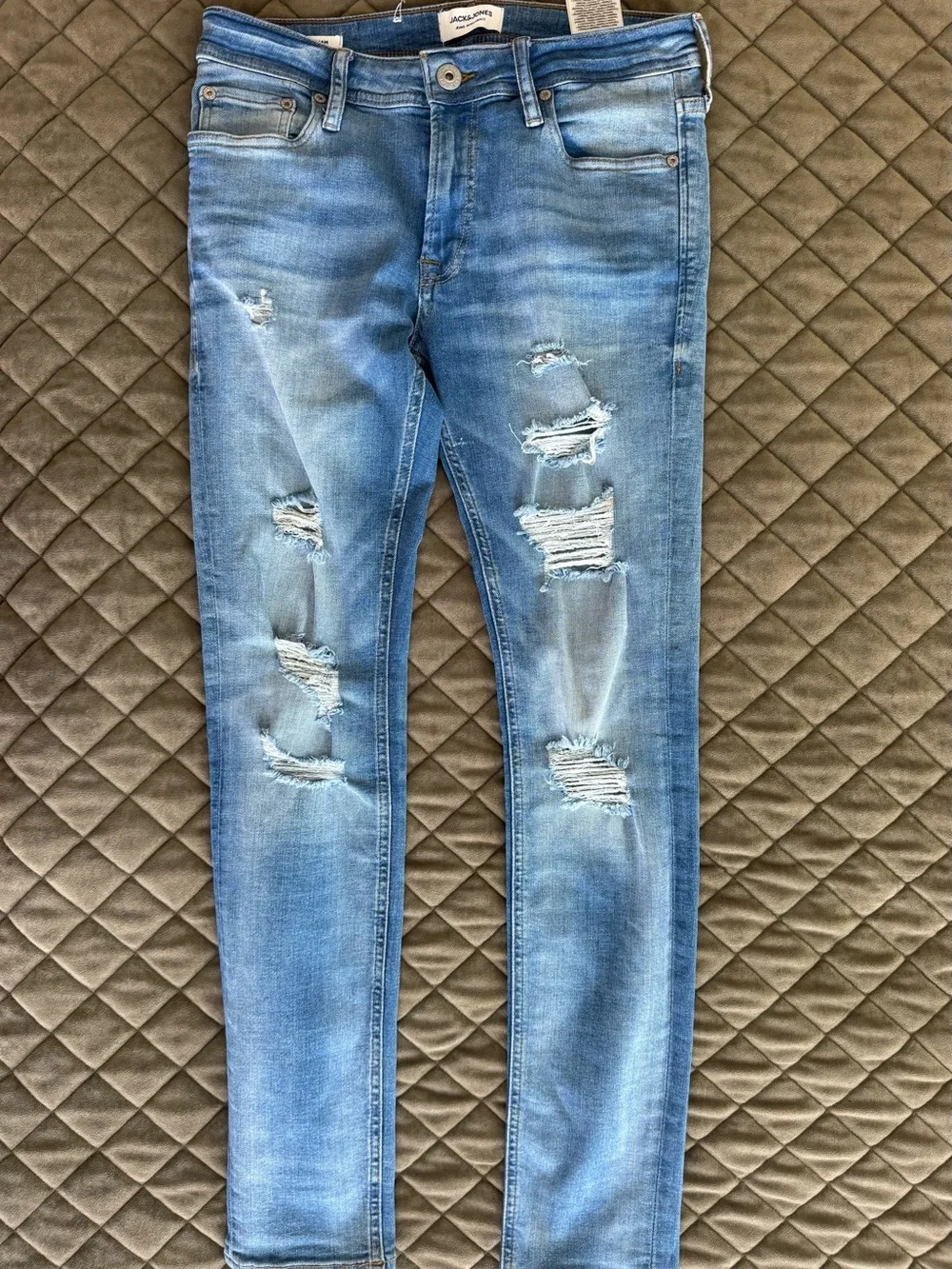 Jack & Jones Liam Skinny Distressed Stretch Denim Jeans 30x30